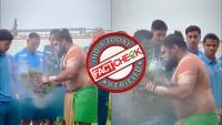Brazil team's traditional welcome in Australia FALSELY shared as Indian