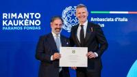 Former Lithuanian basketball player Kaukenas awarded the Stella d’Italia honor