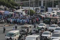 Police assist commuters as transport strike begins