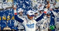 Larson storms to Kansas win, tightening grip on Cup title race