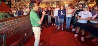 Gubernatorial candidate Vivek Ramaswamy promises property tax relief at a campaign stop in Athens