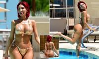 Farrah Abraham showcases surgically-enhanced figure in tiny bikini after bold career pivot to politics