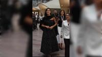 Turkish actress Hande Ercel stuns in black gown at Doha event