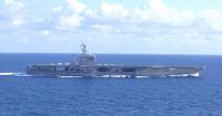 2 U.S. aviators eject landing plane on carrier off Virginia and 4 sailors hurt