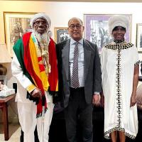 Ras Michael honoured as Ethiopian royalty visits Harlem