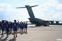 Ramstein High School volleyball team gets inside look at 521st AMOW mission