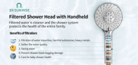 SR SUN RISE Multi-Functional Filtered Shower Head: Purified Water Brings a Renewed Bathing Experience and Upgrades Home Personal Care
