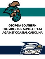 Georgia Southern Looks for a Fresh Start as Sun Belt Play Begins at Coastal Carolina