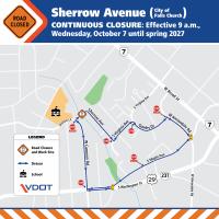 Sherrow Avenue months-long closure in Falls Church begins Oct. 7