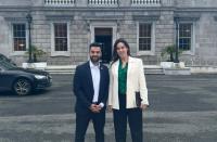 Minister for Health defends old photograph with man who led IDF chants at Ireland-Israel match