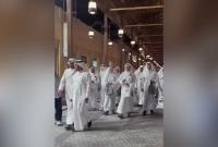 Salisbury FC players tour Kuwait markets in traditional Arab attire