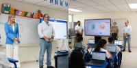 CAF Visits El Salvador School to Advance Digital Education Modernization Across the Country