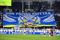 "Your day will come." Finnish fans displayed an anti-Lukashenka banner at the match against the Belarusian national team