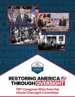 Chairman Comer Touts Oversight Committee Wins During the 119th Congress