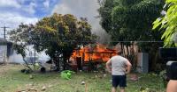 Restaurant and neighbouring house on fire