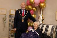 May celebrates her 105th birthday with a visit from the Mayor