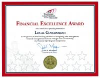 Comptroller Announces Inaugural Financial Excellence Award Winners