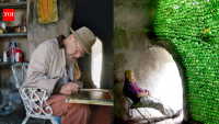 Texas artist Charlie Stagg spent decades building a domed house from bottles, cans and cement; his Glass Bottle House became a work of art