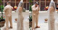 Cuban man bursts into tears upon seeing his Mexican girlfriend in her wedding dress: his reaction moves social media