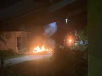 Unrest in Vigilance… villagers set truck ablaze as cops arrest wanted man’s family over missing Surinamese men