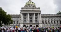 Students and faculty advocate for higher education at Harrisburg rally