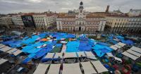Photos of Madrid protests after an 87-year-old woman’s eviction from her longtime home