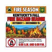 Public Notice -Kentucky Fall Fire Hazard Season Begins October 1