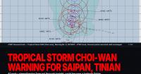 Tropical storm warning issued for Saipan, Tinian as Choi-Wan strengthens