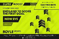 Croatia vs England: Get £30 free bets + first goal price boost | BOYLE Sports