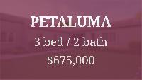 Sale closed in Petaluma: $675,000 for a property