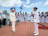 Russian Ambassador to Tanzania visits Russian Navy ship Perekop