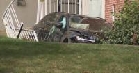One dead after being struck by car that also slammed into Boston hospital building