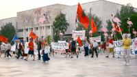 Albanian diaspora protests in Brussels on Saturday, October 3rd