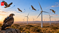 Scientists use GPS to track four African raptors in Kenya and discover they avoid turbines, but Augur Buzzards may face greater collision risk