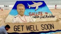 Sudarsan Pattnaik Honours Captain Smit Machchhar’s Bravery With Stunning Sand Art