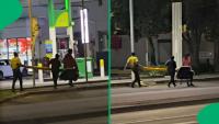 "This one takes the cake": Cape Town pharas filmed carrying a traffic light, SA astonished