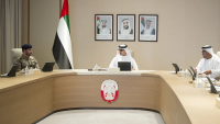 Hazza bin Zayed receives delegation from Abu Dhabi Police, Civil Defence and Crises Management Centre
