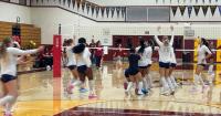 Heritage girls volleyball beats Liberty for eighth-straight league win