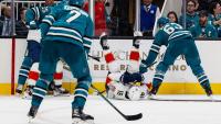 Florida Panthers captain Aleksander Barkov exits Sharks game with apparent leg injury as fans hold breath