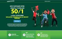 Croatia vs England free bet offer: Get 50/1 on a goal to be scored with Paddy Power