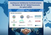 Azerbaijan’s National Confederation of Entrepreneurs becomes member of Belt and Road Global Forum