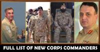 Full Profiles of New Corps Commanders for Peshawar, Lahore, Quetta and Multan Corps