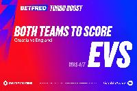Croatia vs England: Get both teams to score at Evens with Betfred