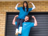 Australia’s Strongman and Tetris champ help tackle moving day