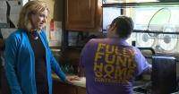 Gubernatorial candidate Benson stops by Flint healthcare worker's home