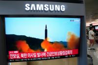 North Korea test-fires ballistic missile as tensions grow over border mine blasts