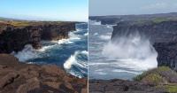 Dramatic images show Hawaii’s 500-year-old Hōlei Sea Arch obliterated in storm