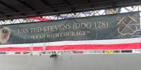 ‘A real privilege’: Capt. Mary Katey Hays leads crew of future USS Ted Stevens