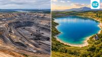 In 2008, Czechs began flooding a coal mine built on a demolished town; by 2014, it became Lake Most, a huge pit lake