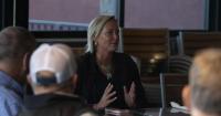 Rebecca Bextel pitches herself as a relentless fighter against corruption, weak men in Wyoming politics